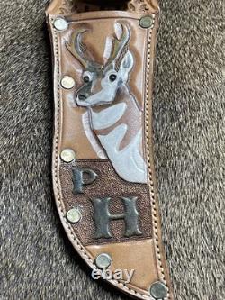 Vintage Bowie knife Custom Handmade 1095 USA STEEL & QUALITY LEATHER WORK