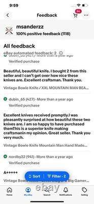 Vintage Bowie knife Custom Handmade 1095 USA STEEL & QUALITY LEATHER WORK