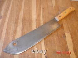 Vintage Briddell 12 Butcher Knife & 8 Meat Cleaver Solid Steel Made In U. S. A