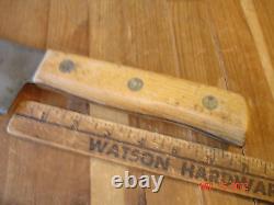 Vintage Briddell 12 Butcher Knife & 8 Meat Cleaver Solid Steel Made In U. S. A