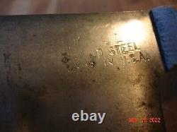 Vintage Briddell 12 Butcher Knife & 8 Meat Cleaver Solid Steel Made In U. S. A