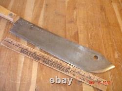 Vintage Briddell 12 Butcher Knife & 8 Meat Cleaver Solid Steel Made In U. S. A