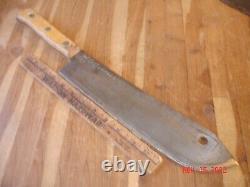 Vintage Briddell 12 Butcher Knife & 8 Meat Cleaver Solid Steel Made In U. S. A