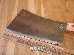 Vintage Briddell 12 Butcher Knife & 8 Meat Cleaver Solid Steel Made In U. S. A