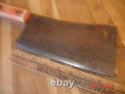Vintage Briddell 12 Butcher Knife & 8 Meat Cleaver Solid Steel Made In U. S. A