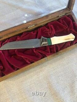 Vintage Browning 125th Anniversary Custom Hand Made Fixed Knife Limited Edition