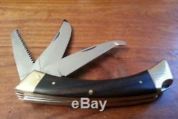 Vintage Browning folding hunter knife Big Game hunting buck skinner bowie withcase