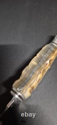 Vintage Buck 105 Pathfinder Hunting Knife Ram Horn Handle 1972-86