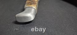 Vintage Buck 105 Pathfinder Hunting Knife Ram Horn Handle 1972-86