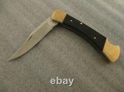 Vintage Buck 110 Inverted USA No Model # Stamp Folding Knife + Orig. Sheath