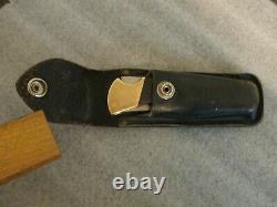 Vintage Buck 110 Inverted USA No Model # Stamp Folding Knife + Orig. Sheath