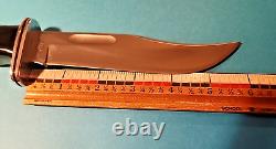 Vintage Buck 119 Fixed Blade Knife With Leather Sheath 1972-1986