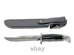 Vintage, Buck 119 U. S. A 10.5 Fixed Blade Hunting Knife with 120 Sheath, Nice