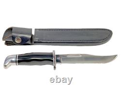 Vintage, Buck 119 U. S. A 10.5 Fixed Blade Hunting Knife with 120 Sheath, Nice