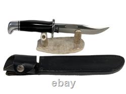 Vintage, Buck 119 U. S. A 10.5 Fixed Blade Hunting Knife with 120 Sheath, Nice