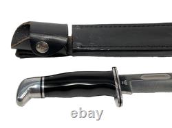 Vintage, Buck 119 U. S. A 10.5 Fixed Blade Hunting Knife with 120 Sheath, Nice