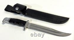 Vintage Buck 120 General Fixed Blade Hunting Knife With Leather Sheath
