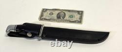 Vintage Buck 120 General Fixed Blade Hunting Knife With Leather Sheath