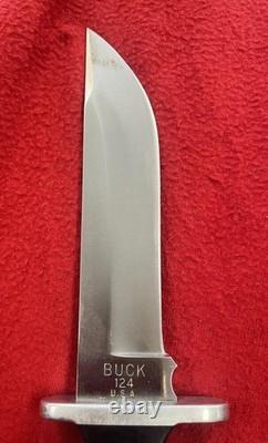 Vintage Buck 124 Frontiersman Fixed Blade Knife w Sheath PPSKN363427