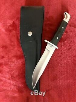 Vintage Buck 124 Frontiersman Knife 2 Liner Transition Stamped Guard Very Rare