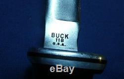 Vintage Buck Combo Set 103 Hunting Skinner and 118 Hunting Knife with Case