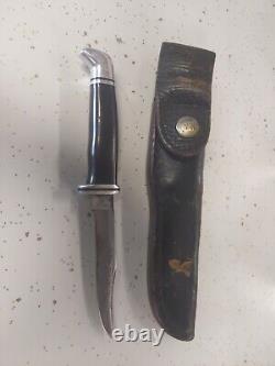 Vintage Buck Fixed Hunting Blade Knife 102 WITH SHEATH