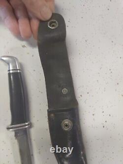 Vintage Buck Fixed Hunting Blade Knife 102 WITH SHEATH