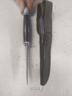 Vintage Buck Fixed Hunting Blade Knife 102 WITH SHEATH