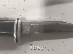 Vintage Buck Fixed Hunting Blade Knife 102 WITH SHEATH