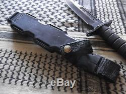 Vintage Buck Hollow Handle Survival Knife Black Anodized Buckmaster 184 Knife