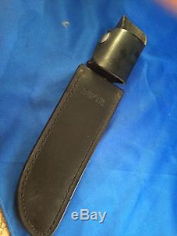 Vintage Buck Hunting Knife & Sheath Lot 120 119 121 105 124