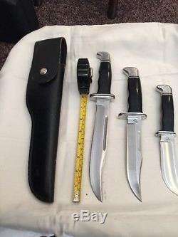 Vintage Buck Knife Lot USA 120 And 119 And 103 All In Great Condition withSheath