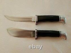 Vintage Buck USA 115 Combo Twin Set Knives 103 118 Hunting Skinning Knife