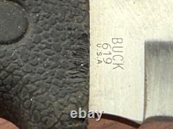 Vintage Buck USA 619 Woodsmate Fixed Blade WithRubber Handle Sheath-1097.25
