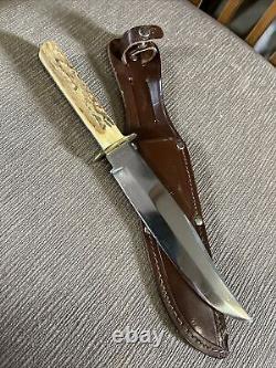 Vintage C. C. C. Original Bowie, Solingen Ger, Stag, Sheath