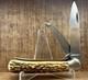 Vintage C. Jul. Herbertz 4 1/4 Stag Lockback Hunting Knife Gut Blade Germany