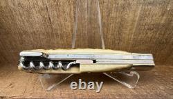 Vintage C. Jul. Herbertz 4 1/4 Stag Lockback Hunting Knife Gut Blade Germany
