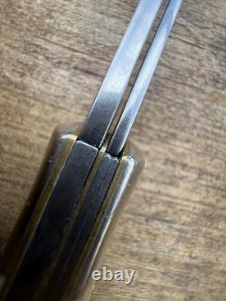 Vintage C. Jul. Herbertz 4 1/4 Stag Lockback Hunting Knife Gut Blade Germany