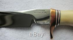 Vintage C. R. SIGMAN WV made 10 hunting knife, solid stag handle rare
