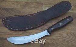 Vintage CARBON STEEL Chicago Cutlery RAZOR SHARP Skinning Knife original Sheath