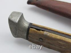 Vintage CASE Hunting Knife Fixed Blade Stag Handle XX Leather Sheath