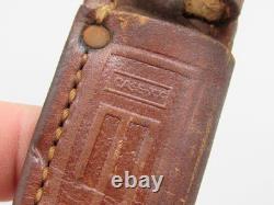 Vintage CASE Hunting Knife Fixed Blade Stag Handle XX Leather Sheath