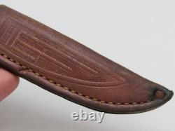 Vintage CASE Hunting Knife Fixed Blade Stag Handle XX Leather Sheath