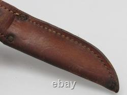 Vintage CASE Hunting Knife Fixed Blade Stag Handle XX Leather Sheath