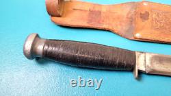 Vintage CASE Hunting Military Style Knife + Sheath 1940-65 TR1229