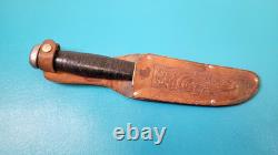 Vintage CASE Hunting Military Style Knife + Sheath 1940-65 TR1229