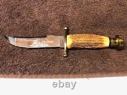 Vintage CASE KODIAK Hunter Stag 1940-1965 Fixed Blade Bowie Hunting Knife