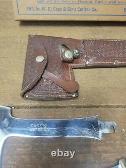 Vintage CASE XX 1935 Patent Handle Knife Hatchet Ax Combo Tested XX with Box