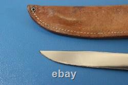 Vintage CASE XX USA 315 4-3/4 Hunting Knife Blade with CASE Sheath c. 1965-80