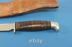 Vintage CASE XX USA 315 4-3/4 Hunting Knife Blade with CASE Sheath c. 1965-80